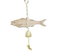 Cloche pour porte - Carillon de porte rustique en bois pour boutique | Motif poisson pour dortoir, salon, studio, dortoir, salon, café, appartement boutique