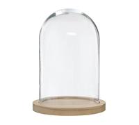 Cloche verre et bois H26cm - Atmosphera Créateur d'intérieur