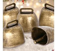 Cloches en cuivre vintage de vache, cheval, mouton en pâturage, petites cloches en laiton bruyantes tintinnabulantes, cloches de Noël de vache, cloches suspendues, décorations pour Noël, Thanksgiving,