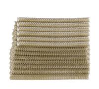 Cloimei Dos de reliure métallique à double boucle, capacité de 100 feuilles, pas de 3:1, 34 boucles, diamètre de 12,7 mm, fournitures de reliure en papier A4 de qualité professionn (Or clair)