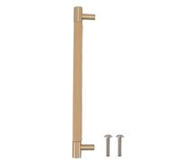 Cloimei Poignée de porte d'armoire, pas de trou de 224MM, poignée de traction de barre de placard en cuir et laiton de luxe pour la maison, armoire, tiroir, quincaillerie de meuble (Beige)