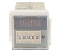 Cloimei Relais de compteur numérique avec écran LCD, large plage de comptage 0 999900 pour machines de contrôle d'automatisation d'usine, équipement électrique, boîtier en plastiqu (12 VCA/CC)