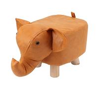 Cloimei Repose-Pieds en Forme d'animal, Joli Tabouret rembourré innovant en Forme d'éléphant, pour Chambre d'enfant, Chambre à Coucher, Salle de Jeux, Salon, Cadre Stable, intérieu (Orange)