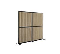 Cloison acoustique / cloison mobile FLEXMIUT MODUL 167x192 PET marron / noir