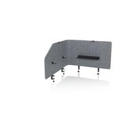 HJH Office - Cloison acoustique FLEXMIUT T TOP 50 x 160 cm pour bureau Gris