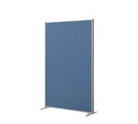 Cloison B-Zen acoustique pleine tissu Bondai bleu - H 180 x L 122 cm cadre gris argent -sans pied - Cloisons acoustiques - Bruneau