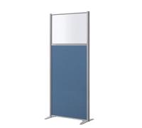 Cloison B-Zen acoustique semi-vitrée H 180 - L81 cm bleu