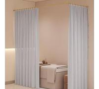 Cloison de Salon L-Beau, cloison de confidentialité avec Longue Tige de Support et Barre transversale, Barre transversale Murale à Support métallique, cloison de pièce multifonctionnelle, ba