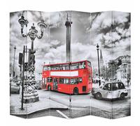 vidaXL Bus londonien Noir et blanc