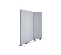 VEVOR Paravent Multifonctionnel à 3 Panneaux, Cloison de Séparation Autoportant 184 x 165,5 cm, Séparateur de Pièces Intérieur en Polyester PET, Pliable, pour Confidentialité, Bureau, Salon, Gris