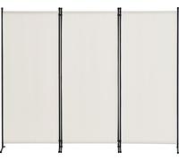 Cloison de séparation 3 panneaux pliable Écran d'intimité Partition en tissu Bureau Blanc