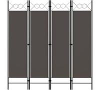 Cloison de séparation 4 panneaux Anthracite 160 x 180 cm anthracite G