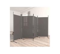 vidaXL Cloison de Séparation 4 Panneaux Séparateur de Pièce Pliable Diviseur Écran d'Intimité Paravent Décoration Salon 350264