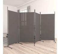 Cloison de séparation 4 panneaux Anthracite 346x180 cm Tissu Anthracite G