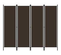 vidaXL Cloison de séparation 4 panneaux – Marron 200x180 cm