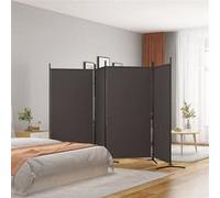 vidaXL Cloison de séparation 4 panneaux pliable en tissu Marron 346x180 cm