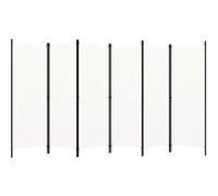 vidaXL Cloison de séparation 6 panneaux Blanc crème 300x180 cm