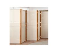 vidaXL Cloison 6 panneaux Blanc Crème