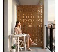 Cloison de séparation Basciano pour extérieur et intérieur acier galvanisé 180 x 90 x 40 cm marron