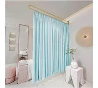 Cloison de séparation Beau Salon Room avec système de Rails de Support en U de 2,2 m, pour hôpital (Couleur : Bleu, Taille : 230 cm/1 pièce)