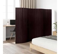 Cloison de Séparation en Bambou Marron Foncé, 250 cm de Largeur, 165 cm | Paravent opaque pour intimité, design pliable et roulable, décor naturel pour chambre ou salon, séparateur d'espace