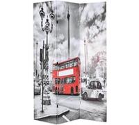 VidaXL Cloison Bus Londonien - Noir et Blanc