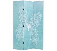 Kamerscherm inklapbaar vlinder 120x170 cm blauw245885