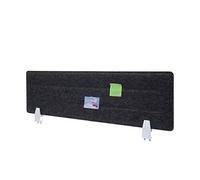 Cloison de table HWC-G76 tissu avec gaufrage 100x30cm noir