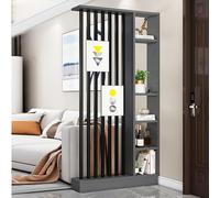 Cloison d'intérieur - Séparateur de pièce - Paravent - Panneau de séparation - Rangement - Meuble design en bois autoportant