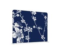 Cloison en tissu 200-150 Double Fleurs de Cerisier Japonais Abstraites Bleues