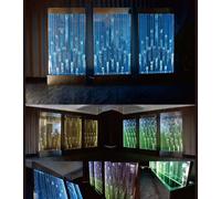 Cloison moderne Murs d'eau LED Mur d'eau éclairé Colonnes 120x240cm