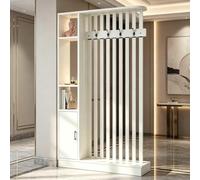 Cloison Separation De Pieces À Vivre en Bois Room Divider,202x120x24cm | Separation De Piece Intérieur Sans Percage Meuble Amovible Claustra Bois Séparation Avec Etagere,202x120x24cm