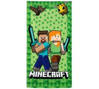 Clondo Drap de Plage pour Enfants pour les Fans de Minecraft - Microfibre Douce en Polyester - Serviette de Plage ou Piscine, Couleurs Vives, Idée Cadeau d'été, Gadget Officiel