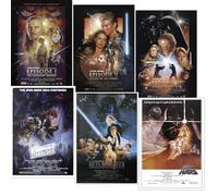 Close Up Lot de 6 posters Star Wars épisode I à VI • Poster mural officiel • Collection de motifs cultes • 6 affiches de film de 61 x 91,5 cm chacune • Impression de qualité supérieure