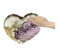 Close Up T24920 Coussin à Paillettes en Forme de cœur Multicolore
