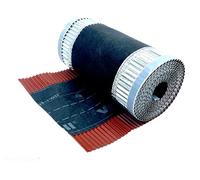 Closoir de Faîtage Souple ventilé Aluminium et Fibre - 300 mm X 5 ml Rouge - ral 8004