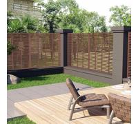 Clôture à lamelles WPC 180 x 180 cm marron - Clôture brise-vue en bois et plastique composite pour jardin, terrasse et balcon, durable et imputrescible