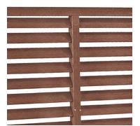 Clôture à persiennes WPC - WIENS - 180x180 cm - Marron - WPC PVC - Résistance aux intempéries - Sans poteaux