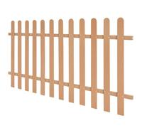 Clôture à Piquets WPC 200x100 cm Composite Bois-Plastique Jardin | Composite bois-plastique, résiste à l'eau et à la pourriture, style rustique, redimensionnable, livrée désassemblée