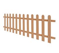 Clôture à piquets WPC - GKO - 200x60 cm - Marron - Composite bois-plastique - Résistant à l'eau - Durable - 12 lattes