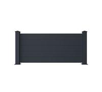 Clôture à poser H89 x L189 cm en aluminium anthracite - NAZARIO