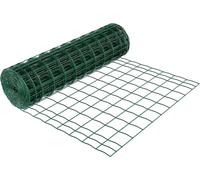 Clôture agricole, 1 x 20 m, mailles 4 x 4, fil d'acier galvanisé de 2,1 mm pour bovins, porcs et moutons, clôture pour bétail très résistante recouverte de vinyle pour enclos d'animaux, fil de cage, c