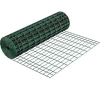 Clôture agricole, 1 x 25 m, mailles 2 x 4, fil d'acier galvanisé de 2,1 mm pour bovins, porcs et moutons, clôture pour bétail très résistante recouverte de vinyle pour enclos d'animaux, fil métallique