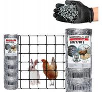Clôture anti-gibier - Hauteur 60 cm - Longueur 50 m - Clôture en fil de fer galvanisé - Protection contre le gibier - Treillis noué - Résistante aux intempéries - Légère et durable