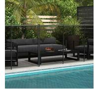 Clôture barrière de sécurité pour piscine filet - lot de 4 panneaux - Dim. 365L x 126H cm - noir