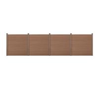 Clôture Brise Vue Brise Vent Bois Composite (WPC) Brun 183 x 705 cm