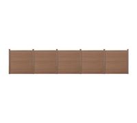 Clôture Brise Vue Brise Vent Bois Composite (WPC) Brun 183 x 879 cm