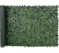 Clôture brise-vue en lierre, panneau mural végétal artificiel 1,5 x 3 m, clôture en lierre avec support en tissu maillé et joints renforcés, fausse haie décorative en feuilles de vigne pour jardin ext