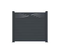 Casanoov Panneau de clôture 1,9m VELETA H.170cm aluminium Gris