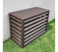 Clôture Cache Clim Extérieur Aluminium - Kit Sans Creuser avec Piquets | Panneaux déco autoportants pour cache climatiseur extérieur, protection clim, balcon, jardin, aluminium, pose sans creuser